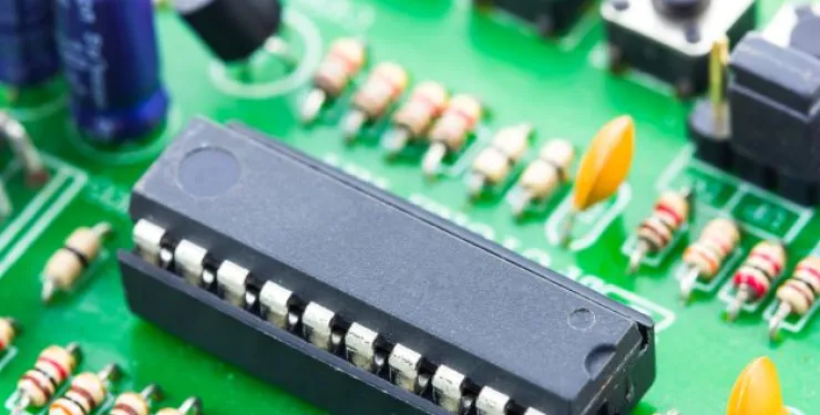 microchip on circuit board
