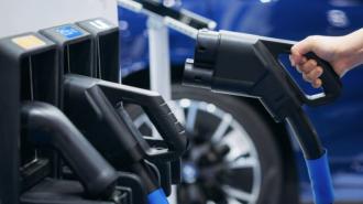 Close Up EV charging