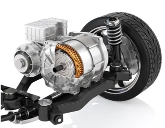 Cut away view of EV motor