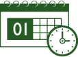 Calendar and clock icon