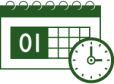 Calendar and clock icon